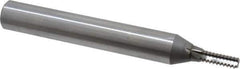 Scientific Cutting Tools - 7/16-24 Thread, 3/4" Shank Diam, Bright Coating, Solid Carbide Straight Flute Thread Mill - 4 Flutes, 6" OAL, 7/16" Min Noml Diameter - Eagle Tool & Supply