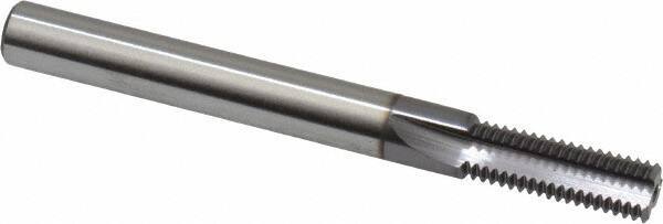 Scientific Cutting Tools - 5/16-28 Thread, 1/4" Shank Diam, TiCN Coating, Powdered Metal Straight Flute Thread Mill - 3 Flutes, 2-1/2" OAL, 5/16" Min Noml Diameter - Eagle Tool & Supply