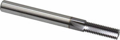 Scientific Cutting Tools - 5/16-28 Thread, 1/4" Shank Diam, TiCN Coating, Powdered Metal Straight Flute Thread Mill - 3 Flutes, 2-1/2" OAL, 5/16" Min Noml Diameter - Eagle Tool & Supply