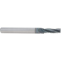 Scientific Cutting Tools - 5/16-18 UNC, 0.235" Cutting Diam, 3 Flute, Solid Carbide Helical Flute Thread Mill - Internal/External Thread, 0.689" LOC, 2-1/2" OAL, 1/4" Shank Diam - Eagle Tool & Supply