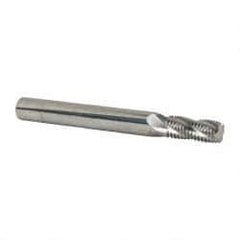 Scientific Cutting Tools - 7/16-20 UNF, 0.345" Cutting Diam, 4 Flute, Solid Carbide Helical Flute Thread Mill - Internal/External Thread, 0.82" LOC, 3-1/2" OAL, 3/8" Shank Diam - Eagle Tool & Supply