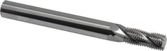 Scientific Cutting Tools - 7/16-24 UNS, 0.345" Cutting Diam, 4 Flute, Solid Carbide Helical Flute Thread Mill - Internal/External Thread, 0.808" LOC, 3-1/2" OAL, 3/8" Shank Diam - Eagle Tool & Supply