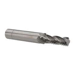 Scientific Cutting Tools - 1/2-13 UNC, 0.4" Cutting Diam, 4 Flute, Solid Carbide Helical Flute Thread Mill - Internal/External Thread, 1.108" LOC, 3-1/2" OAL, 1/2" Shank Diam - Eagle Tool & Supply