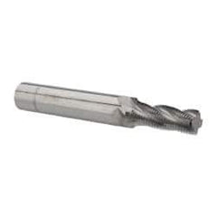 Scientific Cutting Tools - 1/2-24 UN, 0.4" Cutting Diam, 4 Flute, Solid Carbide Helical Flute Thread Mill - Internal/External Thread, 1.1" LOC, 3-1/2" OAL, 1/2" Shank Diam - Eagle Tool & Supply