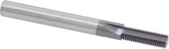 Scientific Cutting Tools - M8x0.75 Thread, 1/4" Shank Diam, TiN Coating, Solid Carbide Straight Flute Thread Mill - 3 Flutes, 2-1/2" OAL, M8 Min Noml Diamter - Eagle Tool & Supply