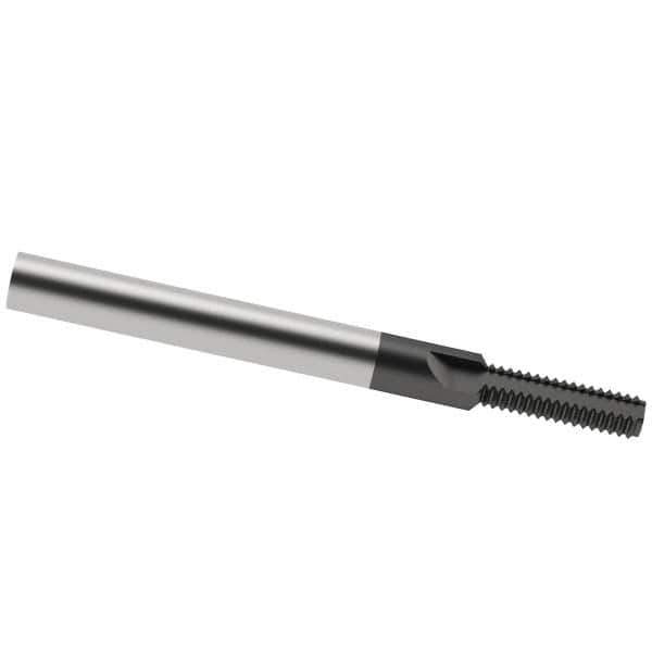Scientific Cutting Tools - M8x1.00 Thread, 1/4" Shank Diam, AlTiN+ Coating, Solid Carbide Straight Flute Thread Mill - 3 Flutes, 2-1/2" OAL, M8 Min Noml Diamter - Eagle Tool & Supply