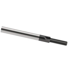 Scientific Cutting Tools - M8x1.00 Thread, 1/4" Shank Diam, AlTiN+ Coating, Solid Carbide Straight Flute Thread Mill - 3 Flutes, 2-1/2" OAL, M8 Min Noml Diamter - Eagle Tool & Supply