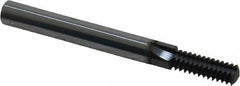 Scientific Cutting Tools - M8x1.25 Thread, 1/4" Shank Diam, TiAlN Coating, Solid Carbide Straight Flute Thread Mill - 3 Flutes, 2-1/2" OAL, M8 Min Noml Diamter - Eagle Tool & Supply
