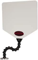 Cedarberg - Polycarbonate Flat Base & Shield - 9" Wide x 9" Long x 1/8" Thick, 12" Arm Reach, Magnetic Base, For General Purpose Use - Eagle Tool & Supply