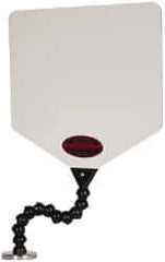 Cedarberg - Polycarbonate Flat Base & Shield - 9" Wide x 9" Long x 1/8" Thick, 12" Arm Reach, Magnetic Base, For General Purpose Use - Eagle Tool & Supply