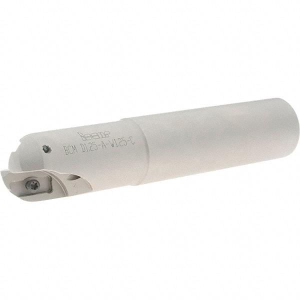 Iscar - 1-1/4" Cut Diam, 1.02" Max Depth of Cut, 1-1/4" Shank Diam, 6.3" OAL, Indexable Ball Nose End Mill - 2.52" Head Length, Straight Shank, BCM Toolholder, BCR... Insert - Eagle Tool & Supply