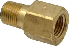 Parker - 1/4 Male Thread x 1/4 Female Thread, Brass Industrial Pipe Adapter - MBSPT x FNPTF, 1,000 psi - Eagle Tool & Supply
