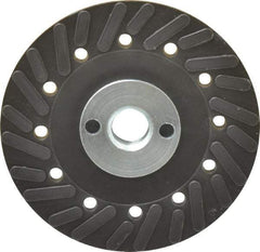 Made in USA - 4" Diam Locking Nut Disc Backing Pad - Hard Density, 20,000 RPM - Eagle Tool & Supply