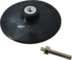 Value Collection - 4" Diam Quick-Change Type R Disc Backing Pad - 1/4" Shank Diam, Medium Density, 10,000 RPM - Eagle Tool & Supply