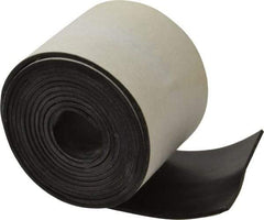 Made in USA - 1/16" Thick x 2" Wide x 60" Long, Adhesive Backed Buna-N Rubber Strip - Stock Length, 60 Shore A Durometer, 2,500 psi Tensile Strength, -20 to 170°F, Black - Eagle Tool & Supply