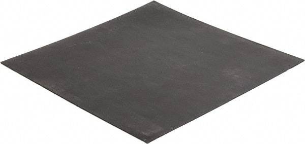 Made in USA - 12" Long, 12" Wide, 1/16" Thick, Buna-N Rubber Foam Sheet - 50 to 60 Durometer, Black, -20 to 180°F, 2,500 psi Tensile Strength, Adhesive Backing, Stock Length - Eagle Tool & Supply
