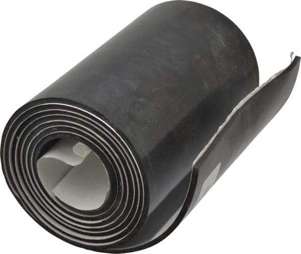 Made in USA - 60" Long, 6" Wide, 1/8" Thick, Buna-N Rubber Foam Sheet - 50 to 60 Durometer, Black, -20 to 180°F, 2,500 psi Tensile Strength, Adhesive Backing, Stock Length - Eagle Tool & Supply