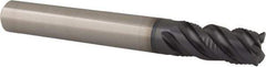 Iscar - 3/8", 4 Flute, Single End, Solid Carbide, Corner Chamfer End Mill - 3" OAL, 45° Helix, Right Hand Flute, 3/4" LOC, Right Hand Cut - Eagle Tool & Supply