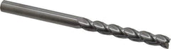 Accupro - 7/16", 3" LOC, 7/16" Shank Diam, 6" OAL, 3 Flute, Solid Carbide Square End Mill - Single End, Uncoated, Spiral Flute, 40° Helix, Centercutting, Right Hand Cut, Right Hand Flute - Eagle Tool & Supply