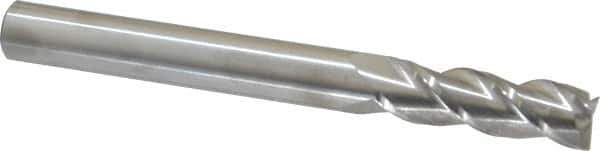 Accupro - 5/8", 2" LOC, 5/8" Shank Diam, 6" OAL, 3 Flute, Solid Carbide Square End Mill - Single End, Uncoated, Spiral Flute, 40° Helix, Centercutting, Right Hand Cut, Right Hand Flute - Eagle Tool & Supply