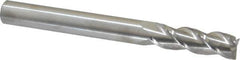 Accupro - 5/8", 2" LOC, 5/8" Shank Diam, 6" OAL, 3 Flute, Solid Carbide Square End Mill - Single End, Uncoated, Spiral Flute, 40° Helix, Centercutting, Right Hand Cut, Right Hand Flute - Eagle Tool & Supply