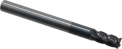 Accupro - 6mm, 12mm LOC, 6mm Shank Diam, 63mm OAL, 4 Flute, Solid Carbide Square End Mill - Single End, AlTiN Finish, Spiral Flute, 40° Helix, Centercutting, Right Hand Cut, Right Hand Flute - Eagle Tool & Supply