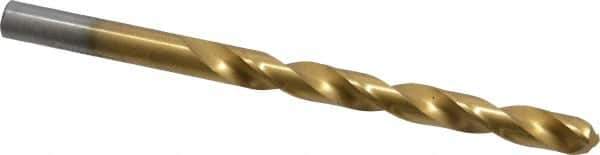 Chicago-Latrobe - Letter I 135° Cobalt Jobber Drill - TiN Finish, Right Hand Cut, Spiral Flute, Straight Shank, 4-1/8" OAL, Split Point - Eagle Tool & Supply
