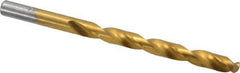 Chicago-Latrobe - Letter K 135° Cobalt Jobber Drill - TiN Finish, Right Hand Cut, Spiral Flute, Straight Shank, 4-1/4" OAL, Split Point - Eagle Tool & Supply