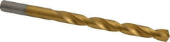 Chicago-Latrobe - Letter O 135° Cobalt Jobber Drill - TiN Finish, Right Hand Cut, Spiral Flute, Straight Shank, 4-1/2" OAL, Split Point - Eagle Tool & Supply