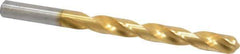 Chicago-Latrobe - Letter X 135° Cobalt Jobber Drill - TiN Finish, Right Hand Cut, Spiral Flute, Straight Shank, 5-1/8" OAL, Split Point - Eagle Tool & Supply
