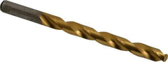 Chicago-Latrobe - Letter Y 135° Cobalt Jobber Drill - TiN Finish, Right Hand Cut, Spiral Flute, Straight Shank, 5-1/4" OAL, Split Point - Eagle Tool & Supply