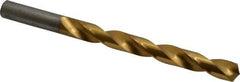 Chicago-Latrobe - Letter Z 135° Cobalt Jobber Drill - TiN Finish, Right Hand Cut, Spiral Flute, Straight Shank, 5-1/4" OAL, Split Point - Eagle Tool & Supply