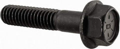 Value Collection - 5/16-18 UNC, 1-1/2" Length Under Head, Hex Drive Flange Bolt - 1-1/2" Thread Length, Grade 8 Alloy Steel, Smooth Flange, Phosphate & Oil Finish - Eagle Tool & Supply
