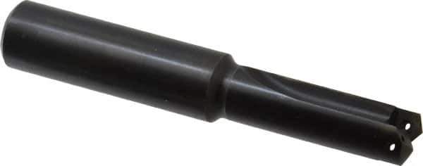 Allied Machine and Engineering - Series 0.5, 39/64 to 11/16" Diam, 3/4" Diam Straight Shank, Straight Flute Spade Drill - 1-3/8" Max Depth, 2-19/64" Body Length, 4-9/16" OAL, Short Length, Through Coolant - Eagle Tool & Supply
