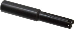 Allied Machine and Engineering - Series 0.5, 39/64 to 11/16" Diam, 3/4" Diam Straight Shank, Straight Flute Spade Drill - 1-3/8" Max Depth, 2-19/64" Body Length, 4-9/16" OAL, Short Length, Through Coolant - Eagle Tool & Supply