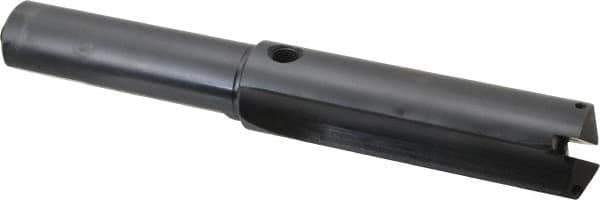 Allied Machine and Engineering - Series 2.5, 1-3/16 to 1-3/8" Diam, 1" Diam Straight Shank, Straight Flute Spade Drill - 3-3/8" Max Depth, 4-41/64" Body Length, 8" OAL, Short Length, Through Coolant - Eagle Tool & Supply