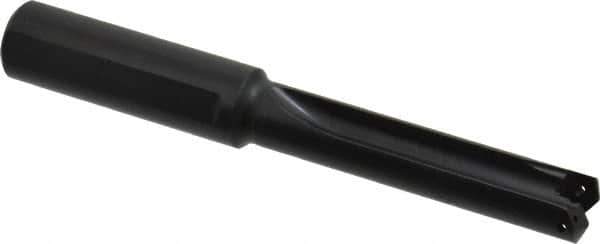 Allied Machine and Engineering - Series 0.5, 39/64 to 11/16" Diam, 3/4" Diam Straight Shank, Straight Flute Spade Drill - 2-1/2" Max Depth, 3-27/64" Body Length, 5-11/16" OAL, Standard Length, Through Coolant - Eagle Tool & Supply