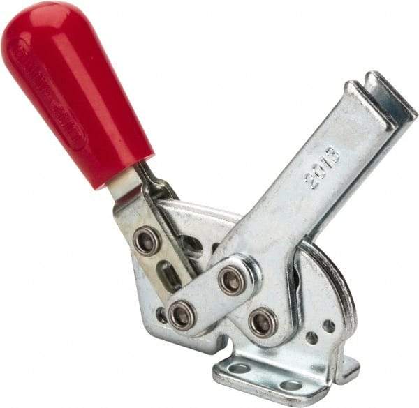 De-Sta-Co - 295 Lb Holding Capacity, Horizontal Handle, Manual Hold Down Toggle Clamp - 58° Handle Movement, 71° Bar Opening, U-Bar, Flanged Base, Electro-Plated Zinc, Carbon Steel - Eagle Tool & Supply