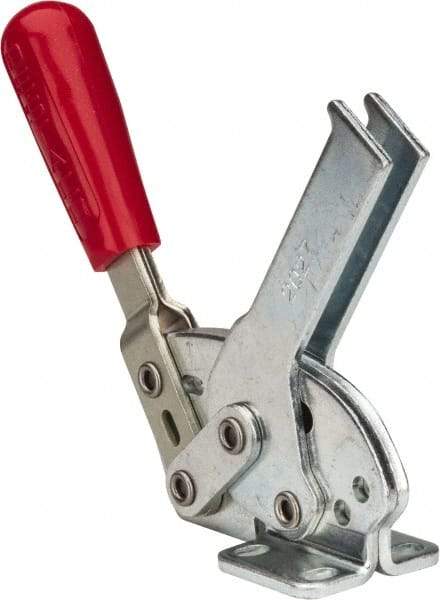 De-Sta-Co - 840 Lb Holding Capacity, Horizontal Handle, Manual Hold Down Toggle Clamp - 70° Handle Movement, 68° Bar Opening, U-Bar, Flanged Base, Electro-Plated Zinc, Carbon Steel - Eagle Tool & Supply
