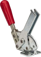 De-Sta-Co - 840 Lb Holding Capacity, Horizontal Handle, Manual Hold Down Toggle Clamp - 70° Handle Movement, 68° Bar Opening, U-Bar, Flanged Base, Electro-Plated Zinc, Carbon Steel - Eagle Tool & Supply