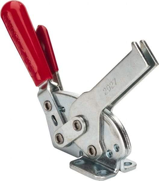 De-Sta-Co - 840 Lb Holding Capacity, Horizontal Handle, Manual Hold Down Toggle Clamp - 70° Handle Movement, 68° Bar Opening, U-Bar, Flanged Base, Electro-Plated Zinc, Carbon Steel - Eagle Tool & Supply