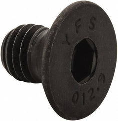 Value Collection - M8x1.25 Metric Coarse Hex Socket Drive, 90° Flat Screw - Grade 12.9 Alloy Steel, Black Oxide Finish, Fully Threaded, 12mm OAL - Eagle Tool & Supply
