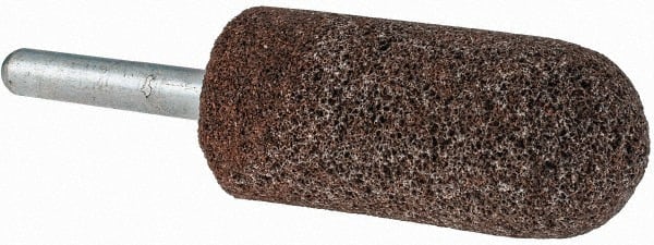 Grier Abrasives - 7/8 x 2" Head Diam x Thickness, A11, Pointed Tree, Aluminum Oxide Mounted Point - Eagle Tool & Supply