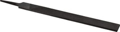 Value Collection - 10" Long, Second Cut, Hand American-Pattern File - Double Cut, 1/4" Overall Thickness, Tang - Eagle Tool & Supply