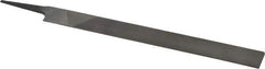 Value Collection - 10" Long, Smooth Cut, Knife American-Pattern File - Double Cut, 1/4" Overall Thickness, Tang - Eagle Tool & Supply