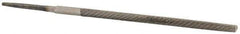 Value Collection - 4" Long, Second Cut, Round American-Pattern File - Double Cut, Tang - Eagle Tool & Supply