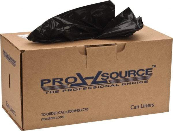 PRO-SOURCE - 0.9 mil Thick, Heavy-Duty Trash Bags - 32-1/2" Wide x 40" High, Black - Eagle Tool & Supply