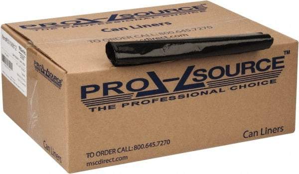 PRO-SOURCE - 1.5 mil Thick, Heavy-Duty Trash Bags - 43" Wide x 47" High, Black - Eagle Tool & Supply