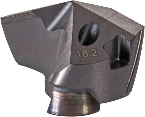 Iscar - Series IDM, 18.21mm Diam Grade IC908 140° Replaceable Drill Tip - Carbide, TiAlN Finish, 18 Seat Size, Through Coolant - Eagle Tool & Supply