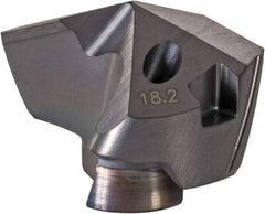 Iscar - Series IDM, 18.21mm Diam Grade IC908 140° Replaceable Drill Tip - Carbide, TiAlN Finish, 18 Seat Size, Through Coolant - Eagle Tool & Supply